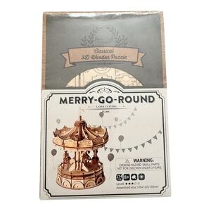 HANDS CRAFT 3D Puzzle Modern Laser Cut Merry Go Round 174 pcs (NEW IN PACKAGE)